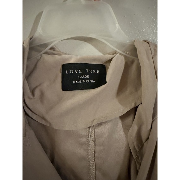 Love Tree Light Weight Tan Suede-Like Jacket Women's Size Large - Picture 3 of 4